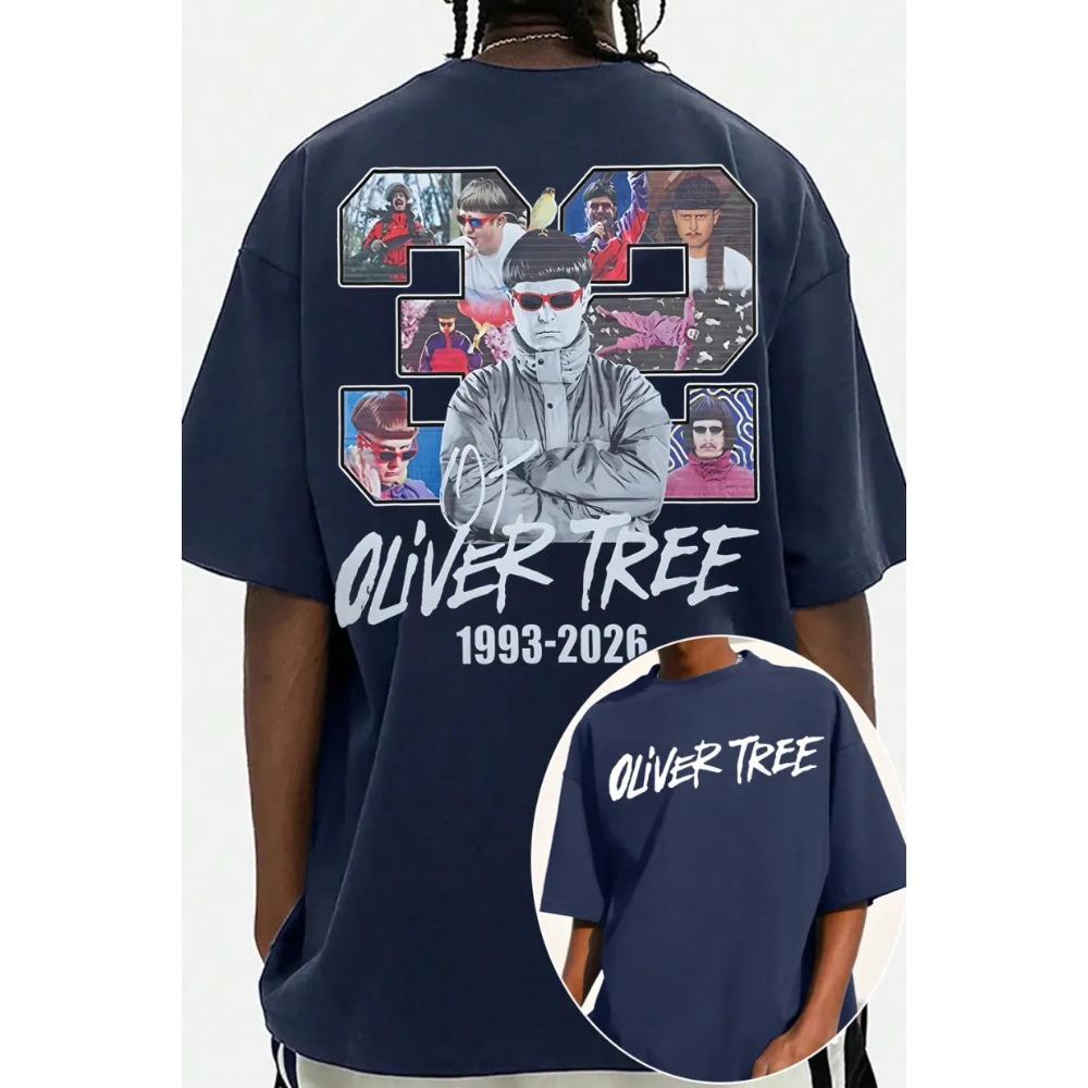 2026 Лето Горячая Распродажа Rip Oliver Tree Футболка Y2K Мужская Женская Повседневная Харадзюку Футболка Хип-Хоп Уличная Одежда Оверсайз Футболка