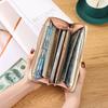 Женские кошельки Винтажный стиль Принтованный длинный кошелек, Кожаный держатель для карт, Кошелек для монет, Клатч