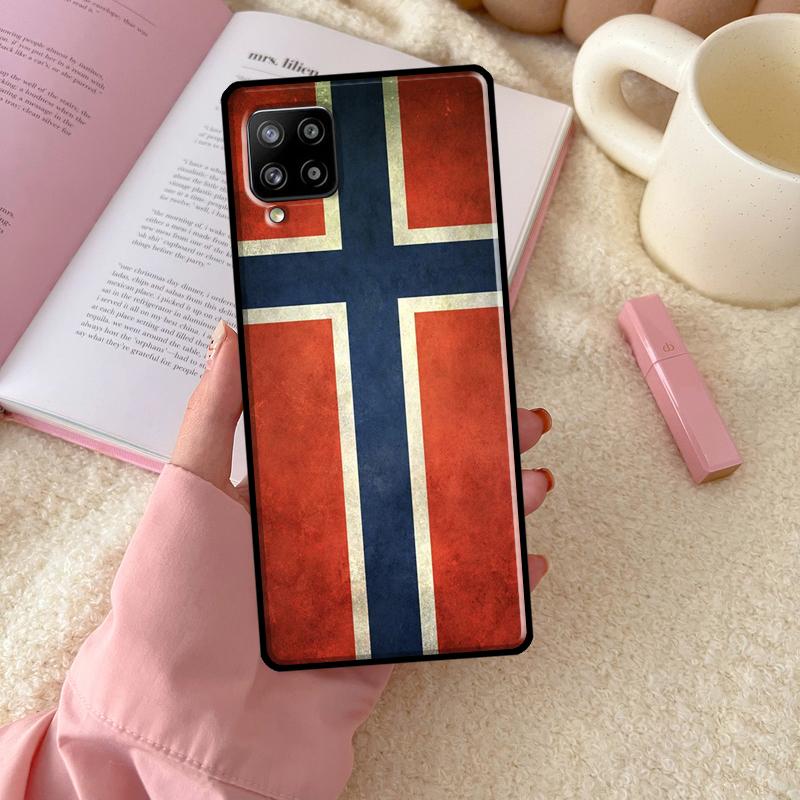 Чехол с флагом Норвегии для Samsung Galaxy A54 A34 A14 A13 A52 A32 A12 A22 A72 A52S A33 A53 A73 A71 A51