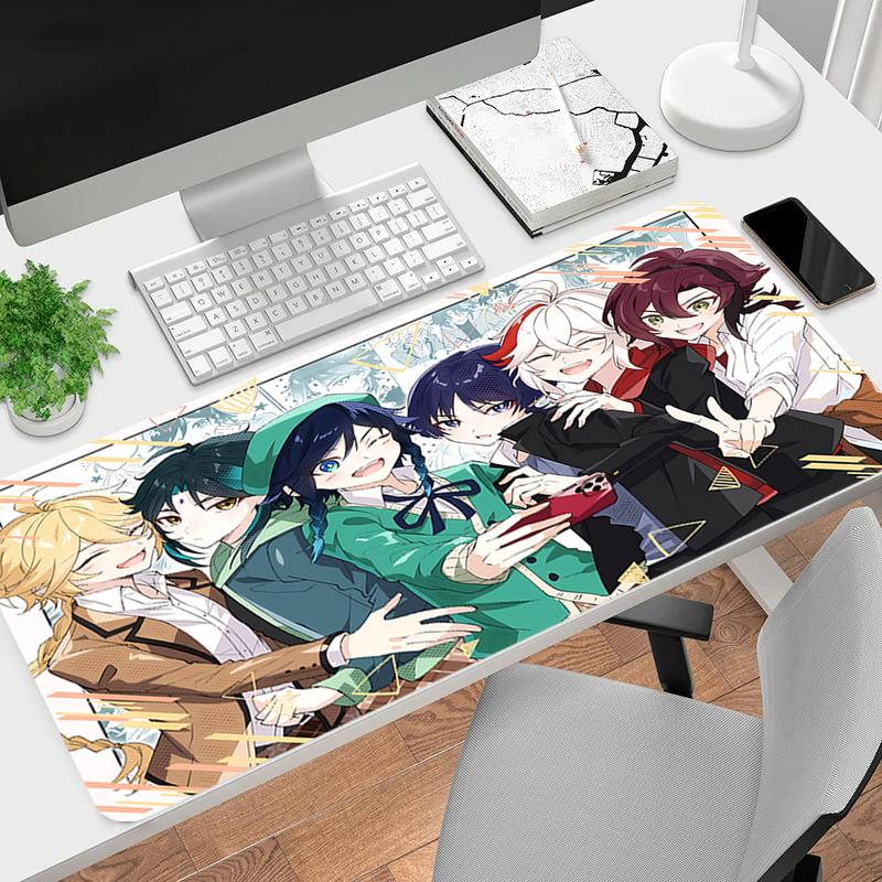 1Pc Fantasy Battle Scene Gaming Mouse Pad Keyboard Desk Mat Non-slip Rubber Lock Edge Waterproof Computer Mousepad for Office Home Decor S1158