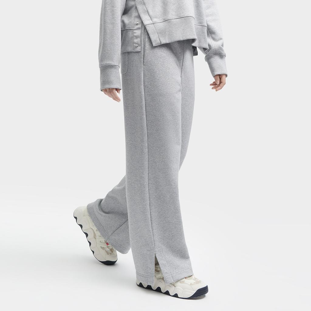 Fila X ETUDES Коллаборация Однотонные Вязаные Спортивные Брюки Прямого Кроя Женские брюки Цвет Облачно-Серый F11W346601F-MG