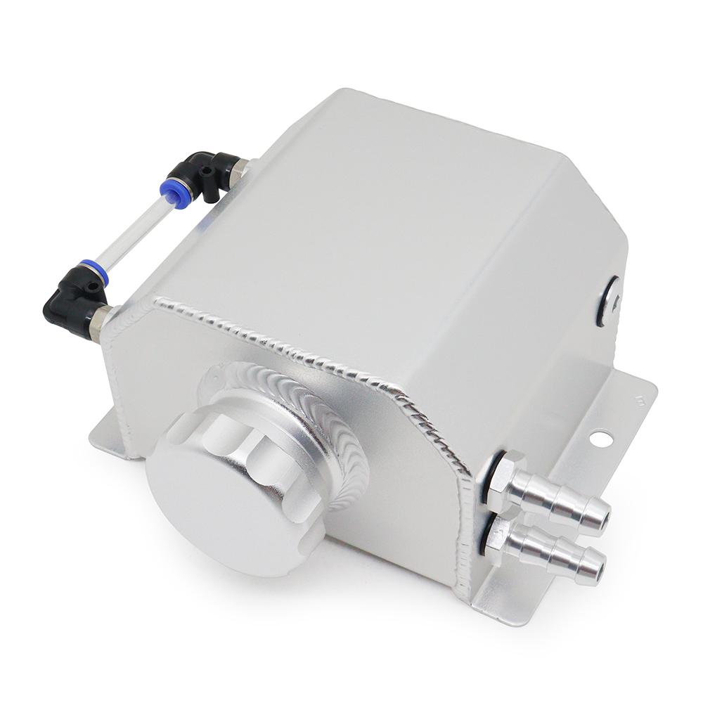 Universal Aluminum Alloy Engine Coolant Radiator Overflow Tank 1000ml/2000ml Square Overflow Tank 1L/2L With Drain Plug