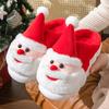 Fall and Winter Christmas Gift Fashion Home Cotton Slippers Santa Claus Adult Couple Thick-soled Anti-skid Wood Floor Cotton Slippers