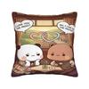 Bear And Panda Bubu Dudu Pillow Case  Graphic Pillow Cover Retro Trendy Cushion Cover For Living Room Bed Chair