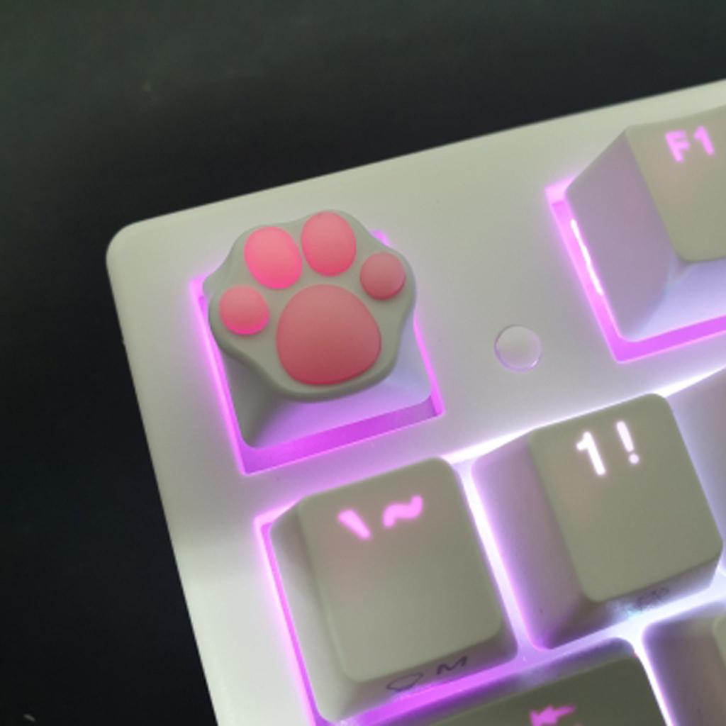ABS & Silicone Kitty Paw Artisan Keycap Cats Paw Keyboard for Key Cover for Cherry MX Switches Keycaps
