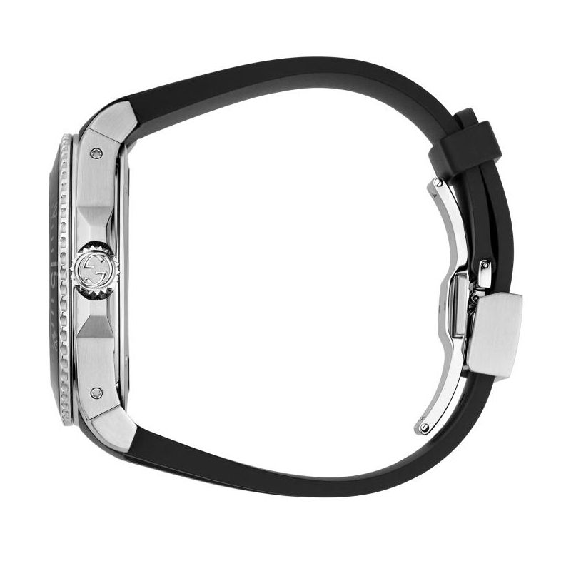 Gucci Часы для дайвинга с черным каучуковым ремешком | 45 мм | YA136204B