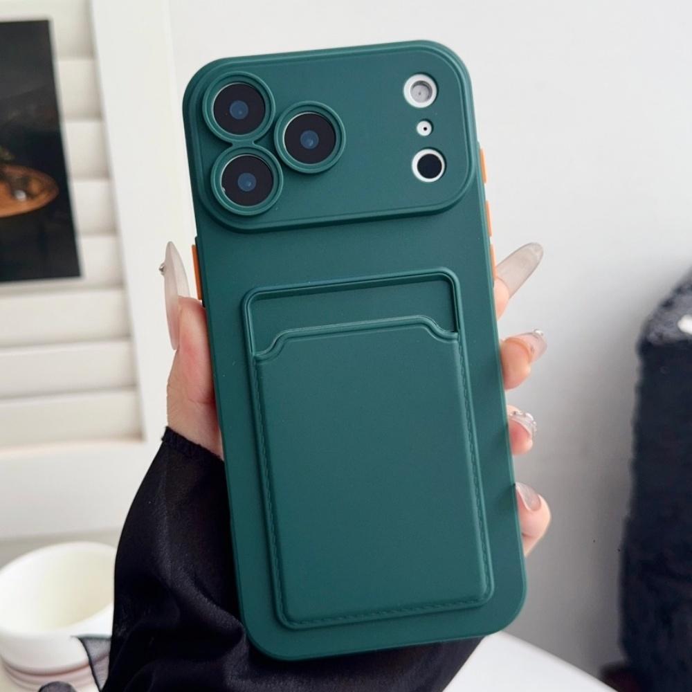 Push Card Slot Wallet Soft Silicone Bumper Case For iPhone 17 16 15 14 13 12 11 Pro Max Plus Mini X XS XR Max Shockproof Cover