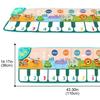 Coolplay 110x36cm Musical Piano Mat for Kids Toddlers Floor Keyboard Dance Mat with 8 Animal Sounds Baby Mat Educational Toys WBL