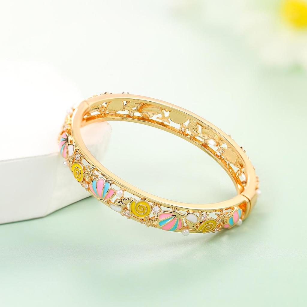 Widney Beijing Cloisonné Children's Open Diamond Bracelet - National Style Gift