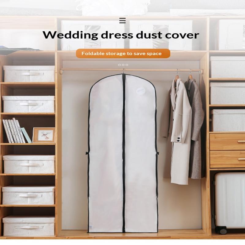 Пылезащитный чехол для одежды большой вместимости, подвесной чехол для хранения одежды, платья, костюма, пальто, с утолщением