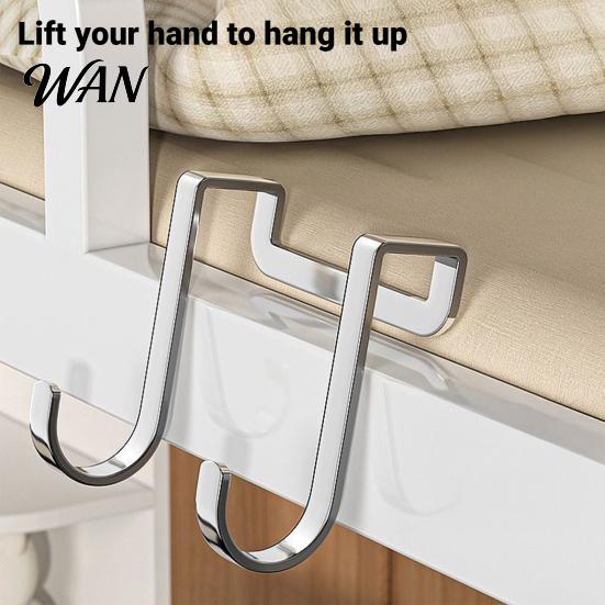 Kitchen Cabinet Hooks Heavy Duty Bunk Bed Hook, Stainless Steel No Drill Over The Metal Hook For Renters Door Space Saving Organizer for Bathroom And