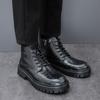 Мужские высокие модные ботинки «Челси» Мотоциклетные ботинки и ботинки по щиколотку Водонепроницаемые ботинки Мужская кожаная обувь Мужские повседневные ботинки на толстой подошве