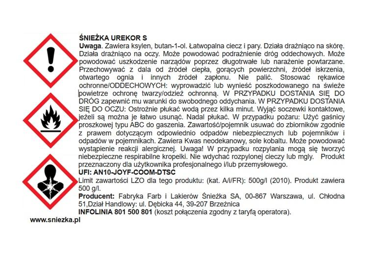 Śnieżka Podkład Antykorozyjny Urekor S Popielaty 0,8L