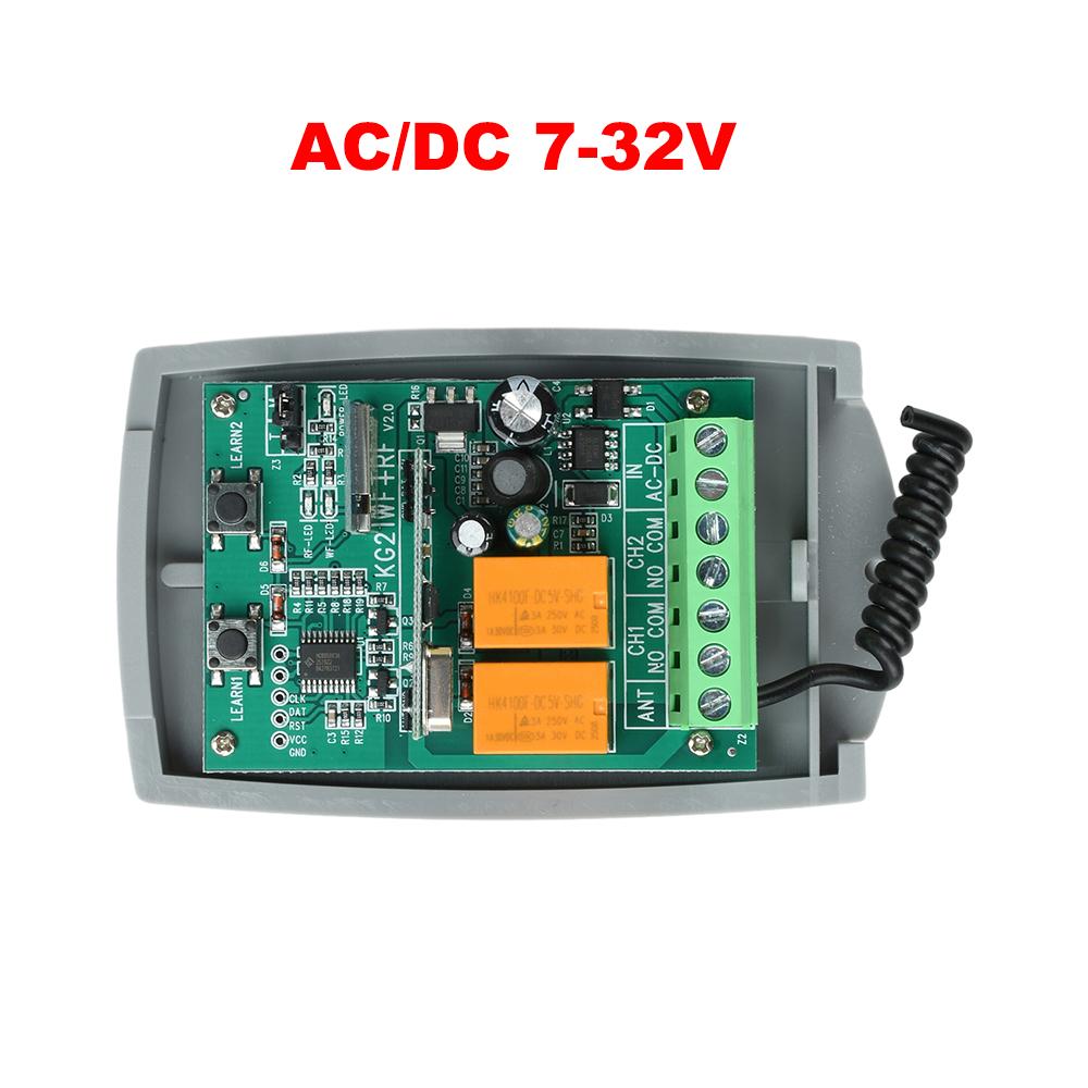 Универсальный Умный Wi-Fi Приемник Tuya AC/DC 7-32V AC85-250V Пульт Дистанционного Управления Открыватель Ворот Гаража Контроллер 433 МГц 433,92 МГц