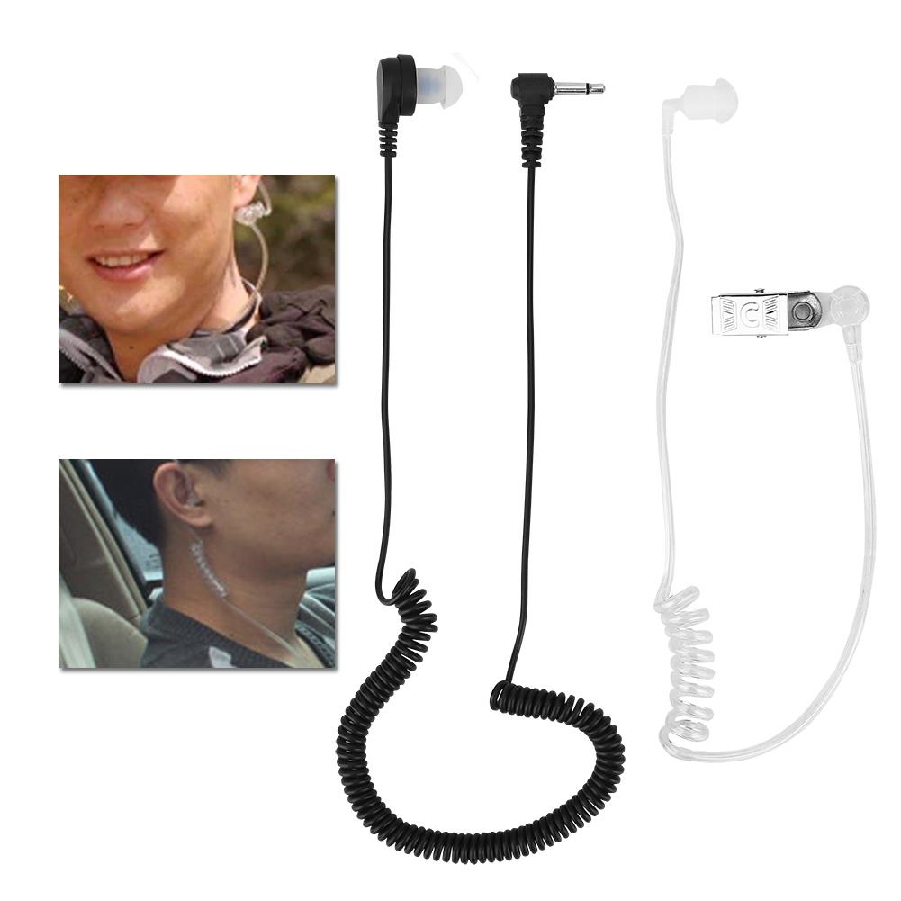 3.5mm Mono Listen Only Surveillance Acoustic Tube Earpiece Headset Anti Radiation for Radio