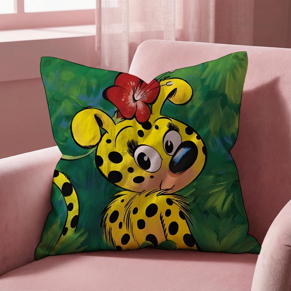 Чехол на подушку M-Marsupilami CARTOON, Универсальный чехол для подушки для дома и автомобиля - Двусторонний, Мягкий и прочный для ежедневного использования