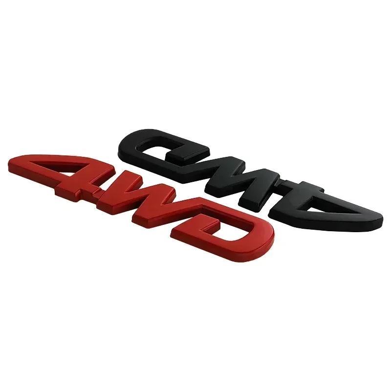 3d Metal 4WD Logo Rear Boot Trunk Badge Emblem Tailgate Car Sticker Decals for Toyota RAV4 Accessories