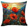 New Vintage Floral Pillowcase Creative Colored Glass Printed Home Sofa Car Cushion Pillowcase