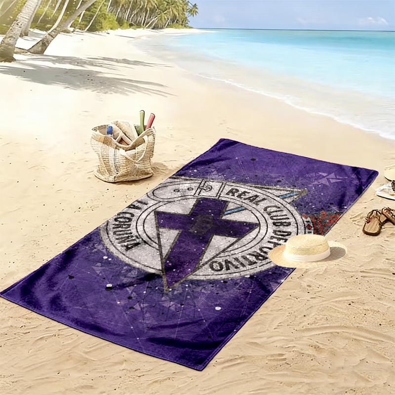 Deportivo de La Coruña Print Beach Towel, Large Soft Quick Dry Towel for Beach Camping Swimming