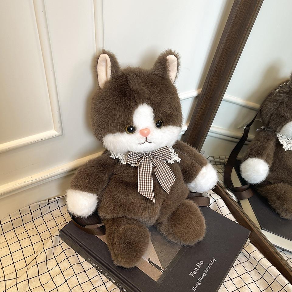 Plush Cartoon Crossbody Bag For Women With Zipper Closure And Nylon Interior For Daily Use