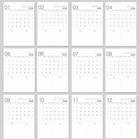 2026 Bucket List Calendar 12 Monthly Bucket List Wall Calendar Spiral Bound Art Planner