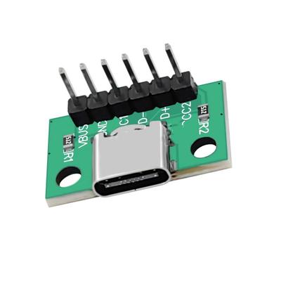 1 Комплект USB 3.1 16P на 2.54 Плата-модуль адаптера питания с высоким током, тестовая плата Type-C Female для Arduino
