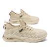 Summer Hollow Pure Color Lace-up Mesh Surface Breathable Sports Men's Running Trend Casual Plus Size Men's Shoes