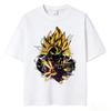 Футболка унисекс Dragon Ball Goku из чистого хлопка 2026 Лето Горячий Аниме Принт Американский Свободный Повседневный Родитель-Ребенок С коротким рукавом