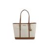 New Jet Set Travel Canvas With Leather Tote Bag Shopping Bag Handbag Shoulder Bags Women's Vanilla White 35S0GTVT1V-150