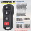 Keyless Entry Remote Control Car Key Fob Compatible with Infiniti EX35 FX35 FX45 I35 G35 QX56, Nissan Altima Armada Maxima Quest Sentra 350Z,
