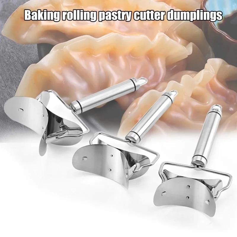 1PC Round Cutting Blade Dumplings Making Mold Jiaozi Mould Stainless Steel Cookie Round Rolling Pastry Baking Accessories