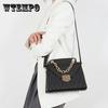 Women's Vintage Large Capacity Portable Chain Bag Versatile Single Shoulder Slant Across Bag Female Solid Color Small Square Handbag