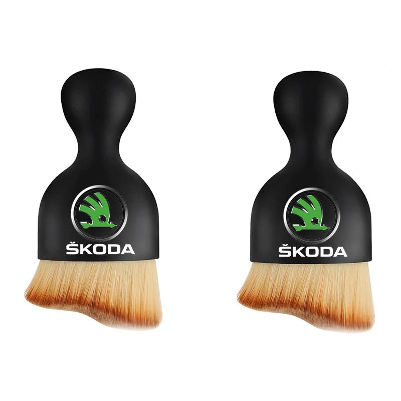 ERQY8 Car Interior Cleaning Tool Air Conditioner Air Outlet Cleaning Brush For Skoda Octavia KAMIQ KODIAQ SUPERB RAPID FABIA YETI