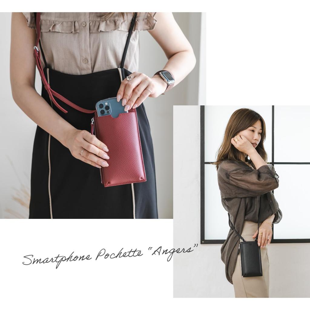 СУМКА с Imai Bag Angers Высококачественный мягкий кожаный чехол для смартфона Большая вместимость Кошелёк для смартфона Легкий Angers Популярный 55181 [IMAI 1977]