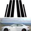 6 шт. глянцевый черный материал ПК с зеркальным эффектом для двери автомобиля, окна, центра, средней части стойки BC, накладка на стойку колонки, подходит для Genesis GV80 2020-2024