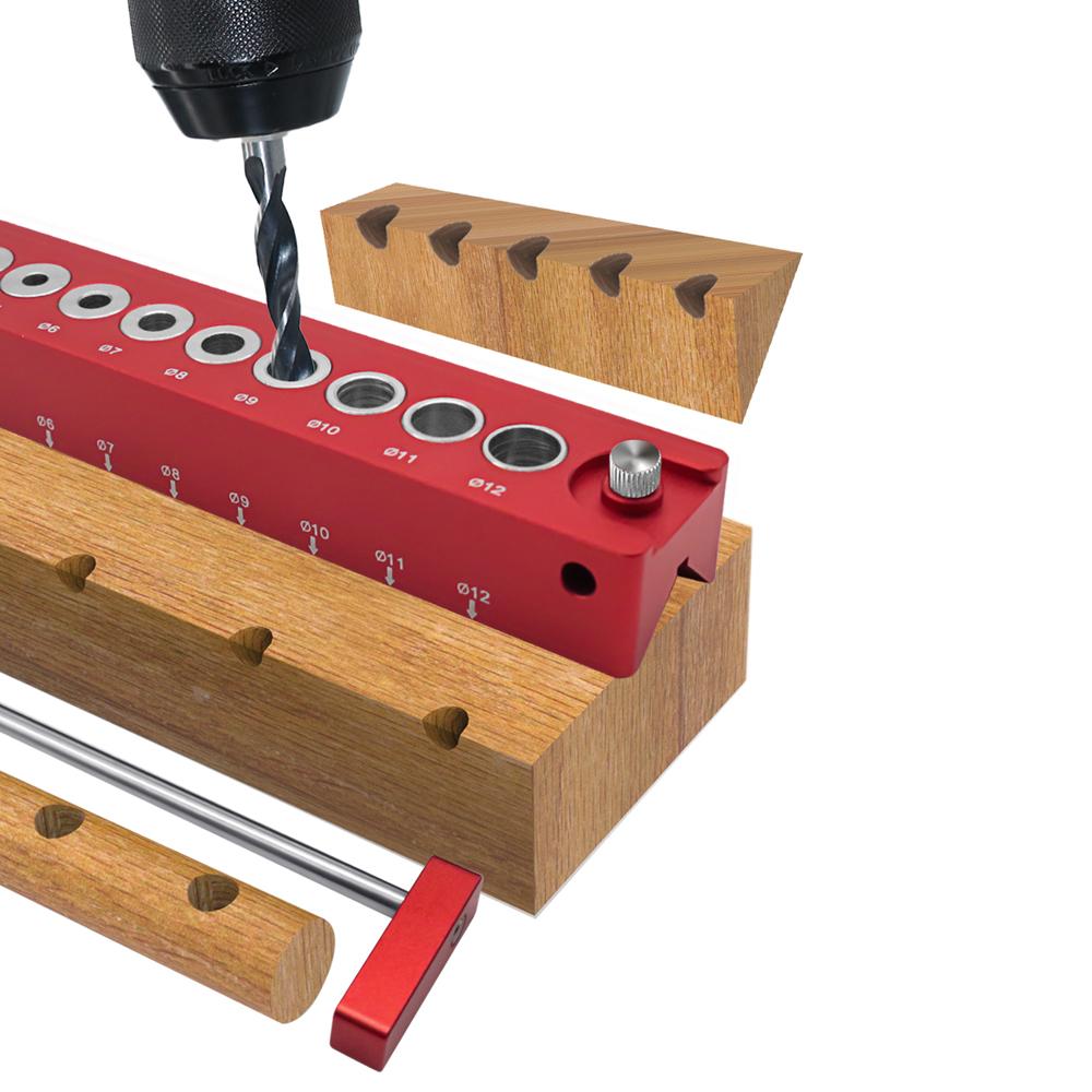 Деревообработка Направляющая для сверла из алюминиевого сплава Направляющий блок для сверления под углом 45 градусов Инструмент для локации отверстий для пробивания отверстий