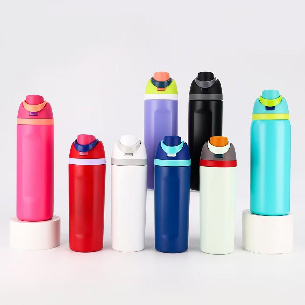 Owala Color Blocked Portable Stainless Steel Insulated Cup With Dual Drinking Ports For Outdoor Sports Use