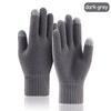 Thick Knitted Men Winter Gloves Imitation Cashmere Two Layer Touch Screen Adult Gloves Male Outdoor Mitten Thicken Gloves