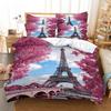 Eiffel Tower Bedding Duvet Cover Set 3d Digital Printing Bed Linen Fashion Design Comforter Cover Bedding Sets  Bed Set