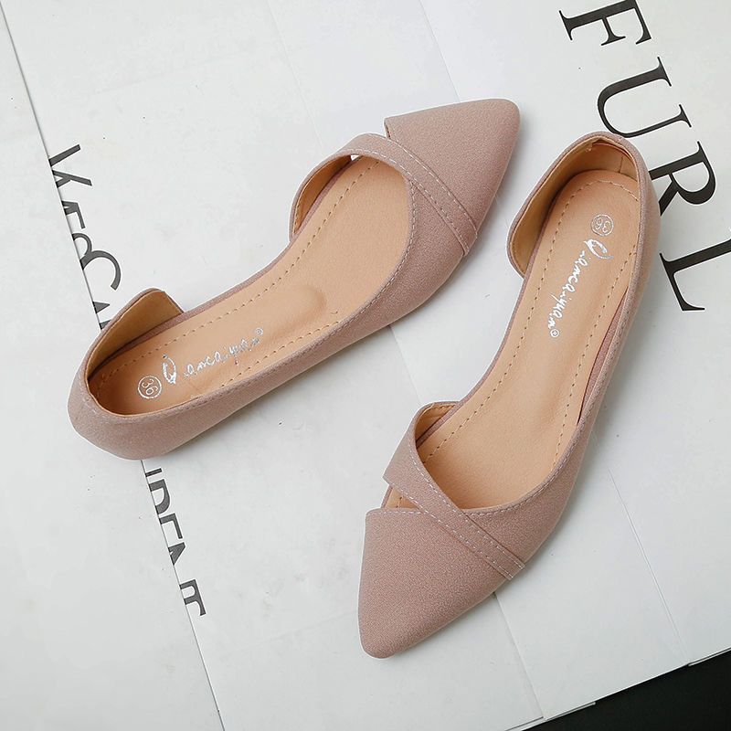 Shoes for Women Evening Woman Flats Pointed Toe Pink Slip-on Popular Elegant and Fashionable Summer 2025 High Quality Fashion 39