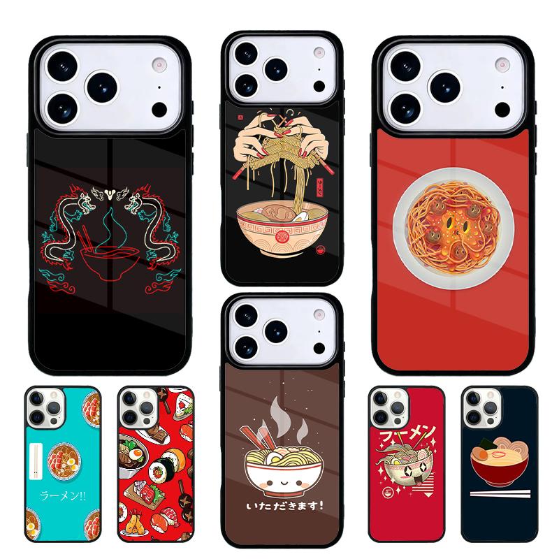 Japanese Food Ramen Phone Case For iPhone 17 AIR 16 Pro Max 15 14 Pro 11 12 13 Shockproof Silicone Cover