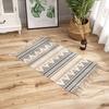 Nordic Moroccan Printed Carpet Hand-woven Cotton Linen Floor Mats Modern Home Living Room Decor Rug Bedroom Bedside Foot Mats