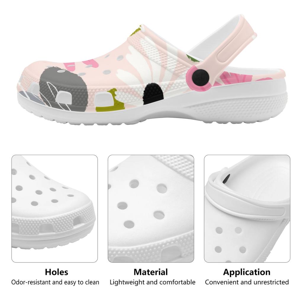 Color Print EVA Clogs Women Men Ventilated Breathable Slip On Casual Shoes Soft Sole Summer Sandals Lightweight Daily Wear