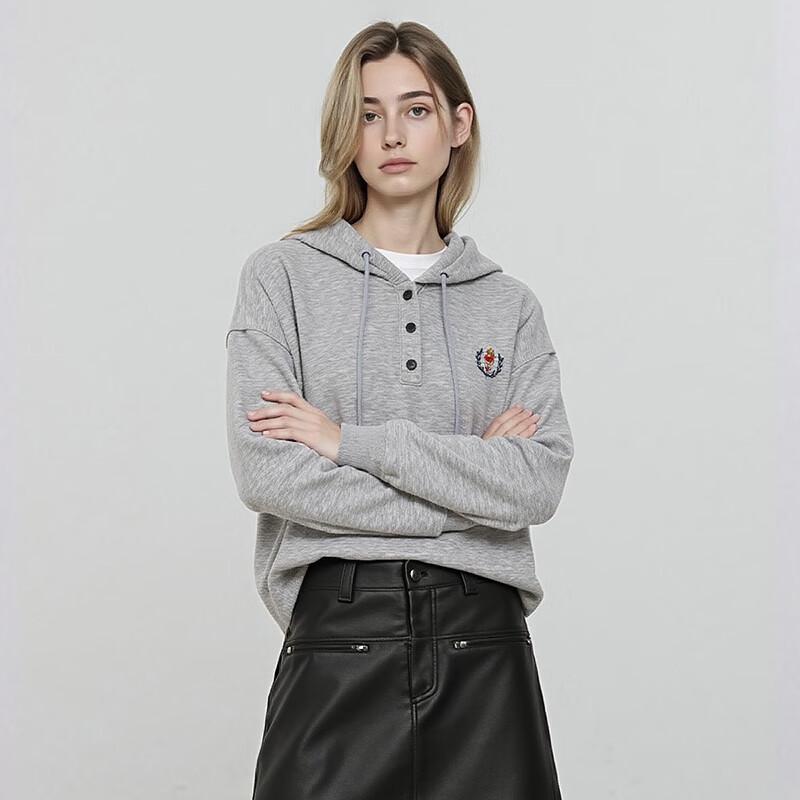 Chuyu Women's Embroidered Hooded Fleece Sweatshirt