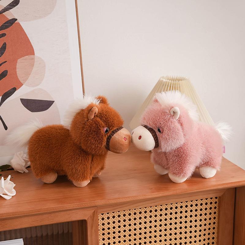 1 шт. Кукла ручной работы, мультяшная, аниме, милая подушка, 21 см, имитация, кукла-лошадка с короткими ногами, мягкая плюшевая игрушка, забавный детский подарок