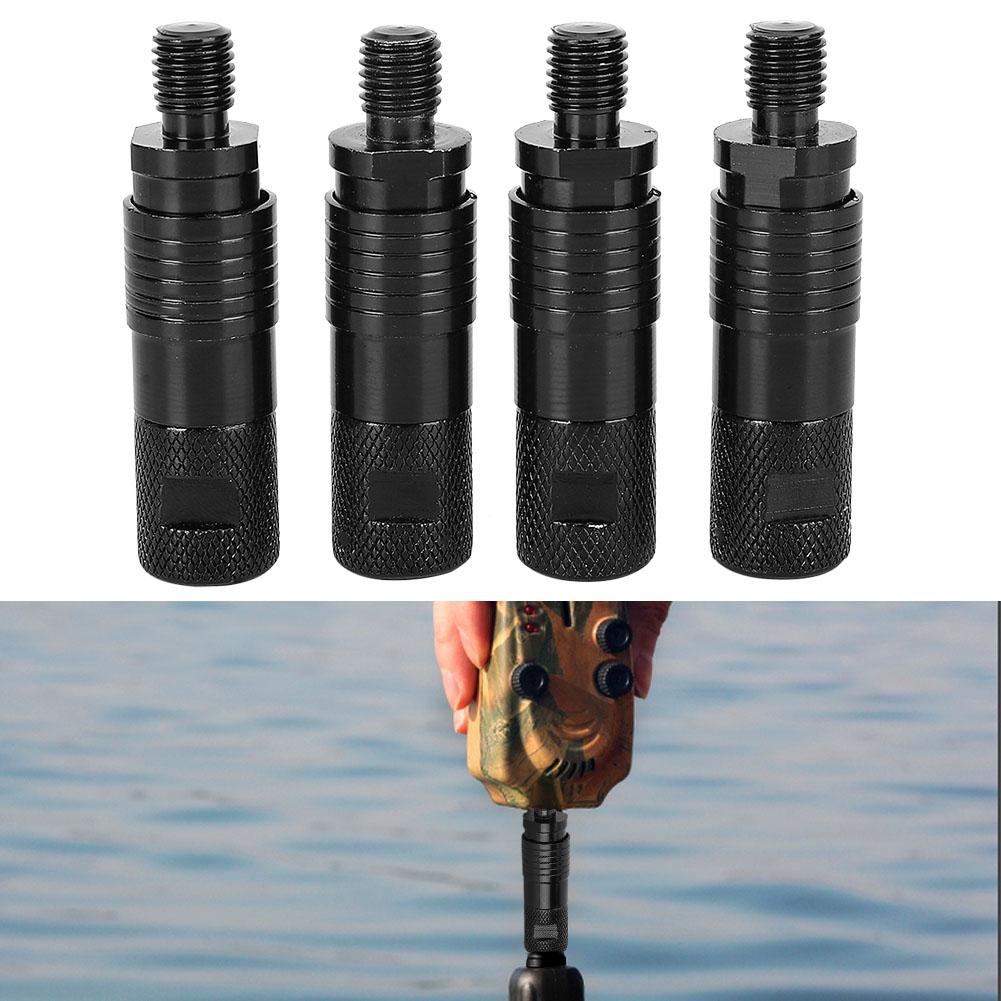 4Pcs New Fashion Metal Fishing Rod Pod Connectors Quick Release Bite Alarms Adapters Black