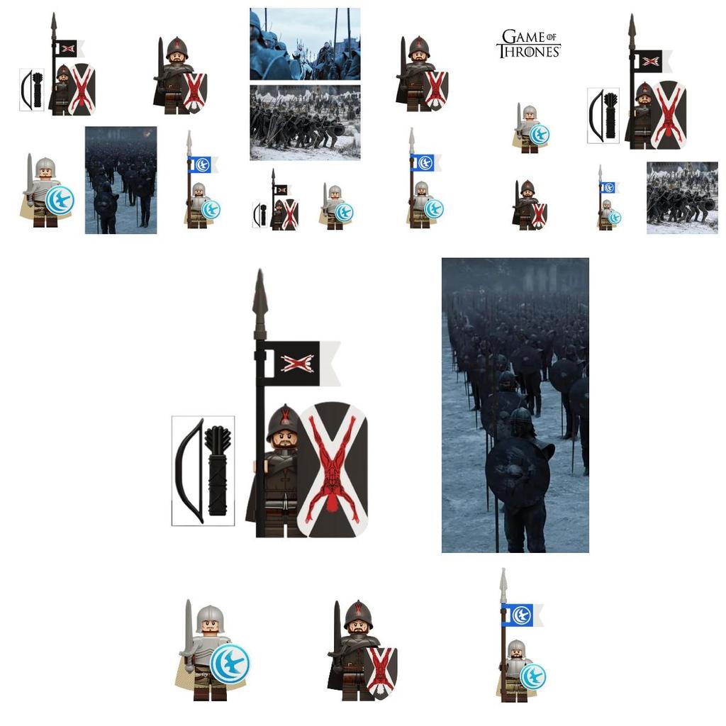 Kt1073 Игра престолов Болтон Элитный рыцарь Рыцарь Долины Эйрин Конструктор