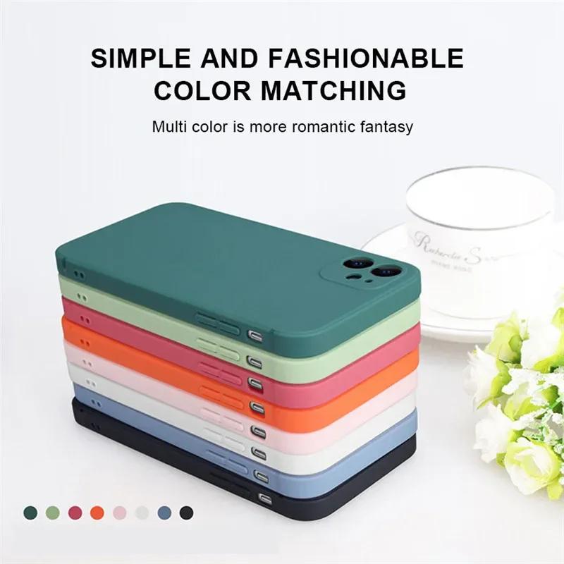 For Apple For Iphone 16 Pro Case Cover For Iphone 1 14 13 12 11 Pro Max mini SE XR X Coque Funda Capa al Liquid Silicone case