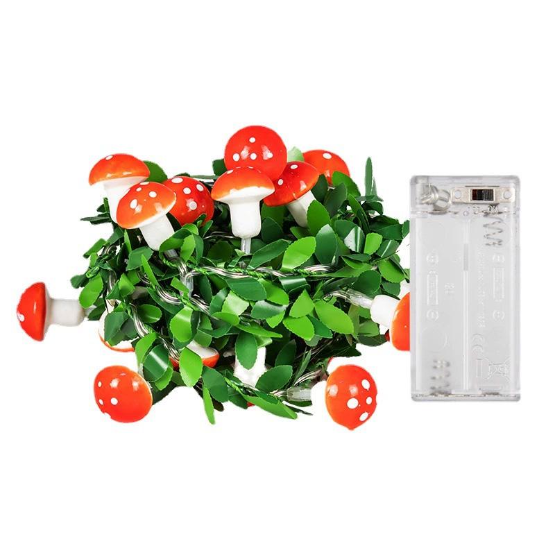 10 светодиодов Светодиодная гирлянда 150 см Сказочные огни Домашнее украшение для вечеринки Гриб Водонепроницаемый Теплый белый Работает от батареек Гирлянда