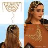Вдохновленная Ближним Востоком цепочка на голову с многослойными кругами для женщин на особый случай